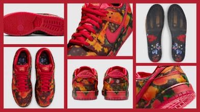 Nike SB Dunk Low The Wizard of Oz Poppy Field Size 10