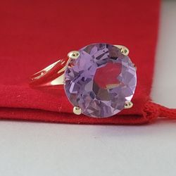 10K Yellow Gold Amethyst Gemstone Ring 8 Solid Gold/ Anillo de Oro con 1 Amatista! 👌🎁Post Tags: 10k 14k