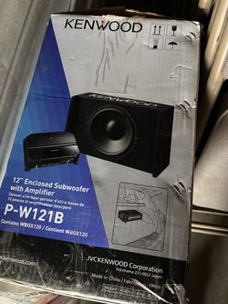 Kenwood P-W121B 12" Enclosed Subwoofer with Amplifier