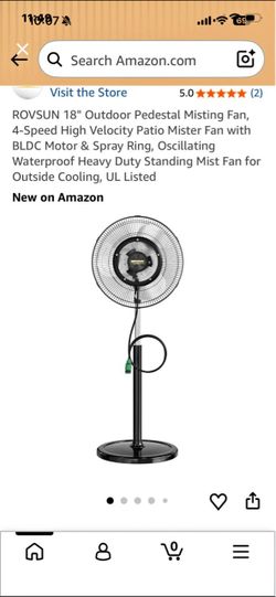 ROVSUN 18" Outdoor Pedestal Misting Fan