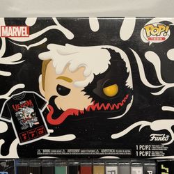 Funko POP! Anti-Venom GITD Glow #401 & Tee Set (Small) - Box Lunch New Sealed!