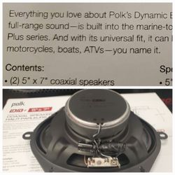 5X7 DOOR SPEAKERS SAME AS 6X8 BY POLK AUDIO 