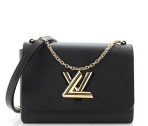 Louis Vuitton Shoulder bag Twist in Black Epi leather and Gold metal hardware.