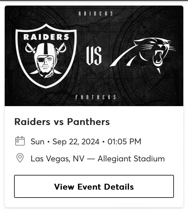 Raiders Vs Panthers