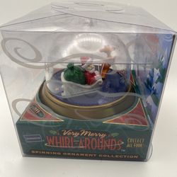 1999 New Spinning Ornament Of Santa And Rudolph