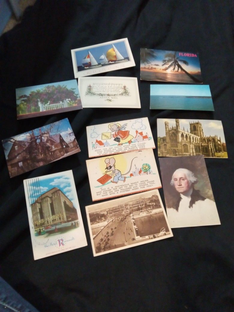Vintage Collectible Used Postcards