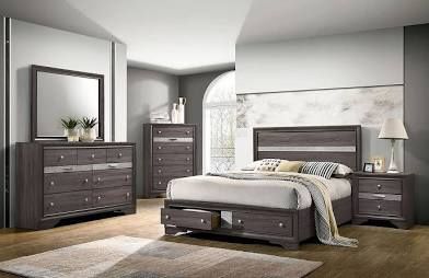Brand New Elegant Wood Queen Size Bed Set