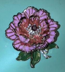 Peony flower Brooch