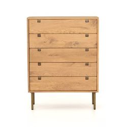 5 Drawer Beige Oak Dresser