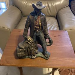 Porcelain Cowboy Statue