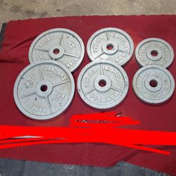 2" HOLE  OLYMPIC PLATES 210LBs.       2-45s.  2-35s  2-25s.  
11525 S HALSTED DUNKIN DONUTS/7111.S WESTERN WALGREENS 
190$  CASH ONLY AS IS 