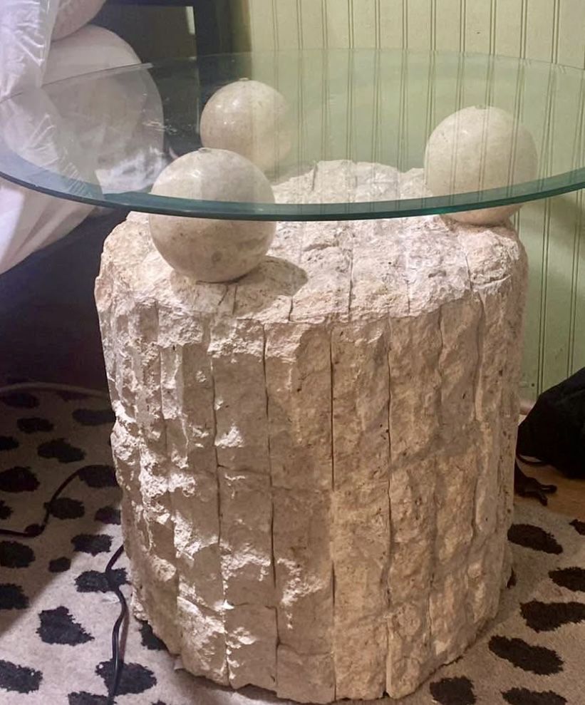 Tessellated Stone End Table