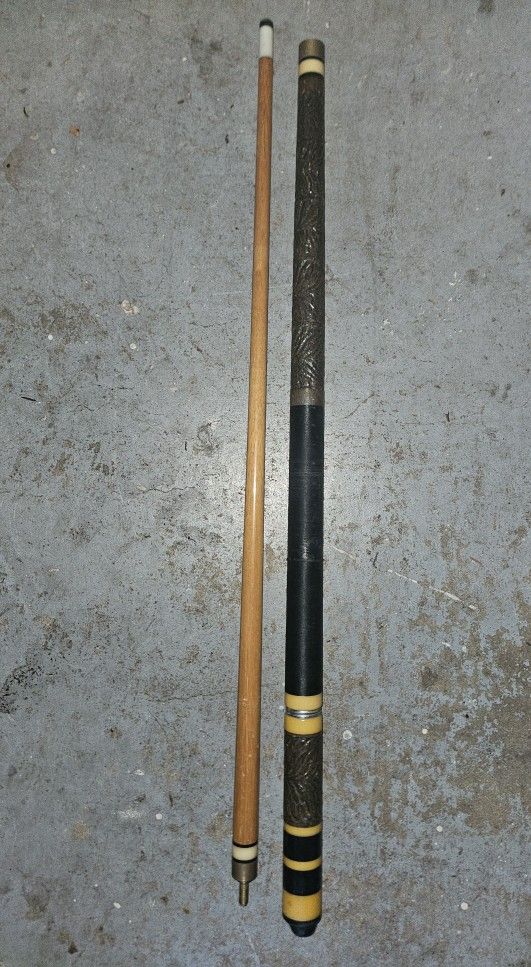 2-Piece Wood Pool Cue Billiard Heavy Stick