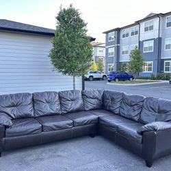 Sofa / Couch Sectional Brown Great Condition - Delivery Negotiable