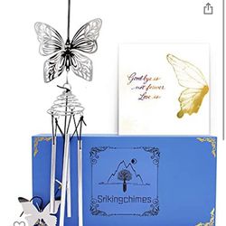 Brand new Srikingchimes Sympathy butterfly Wind Chime Memorial Windchime With Sympathy Card