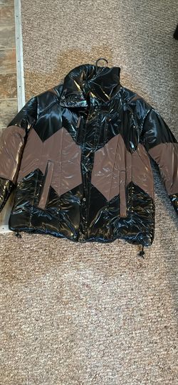 Black And Brown Puffy Jacket