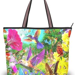 🐦Women's pretty hummingbird tote bag, 
