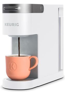 Keurig K-Slim Single Serve K-Cup Pod Coffee Maker, Multistream Technology, 3 Brew Sizes, Slim and Sleek Design, 46oz Removable Reservoir, White

• MUL