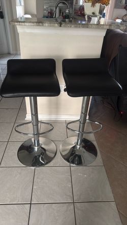 Two Adjustable Bar Stools