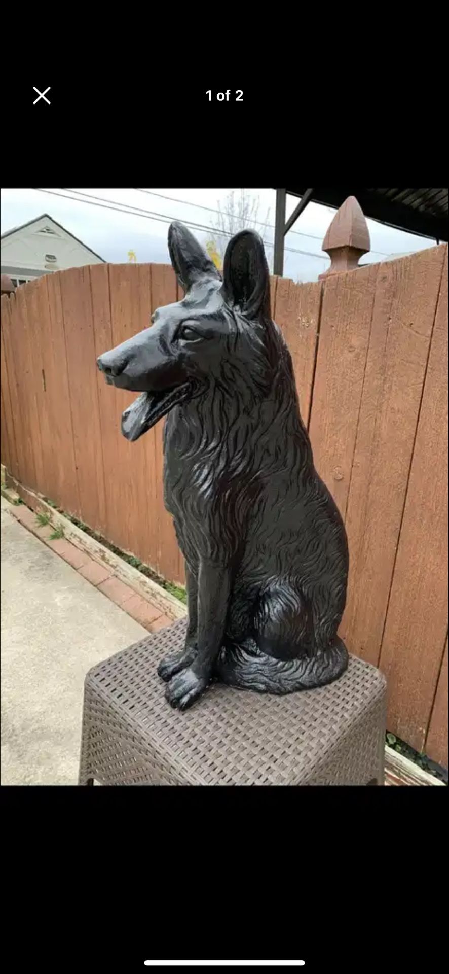 3 Foot Tall German Shepherd Statue