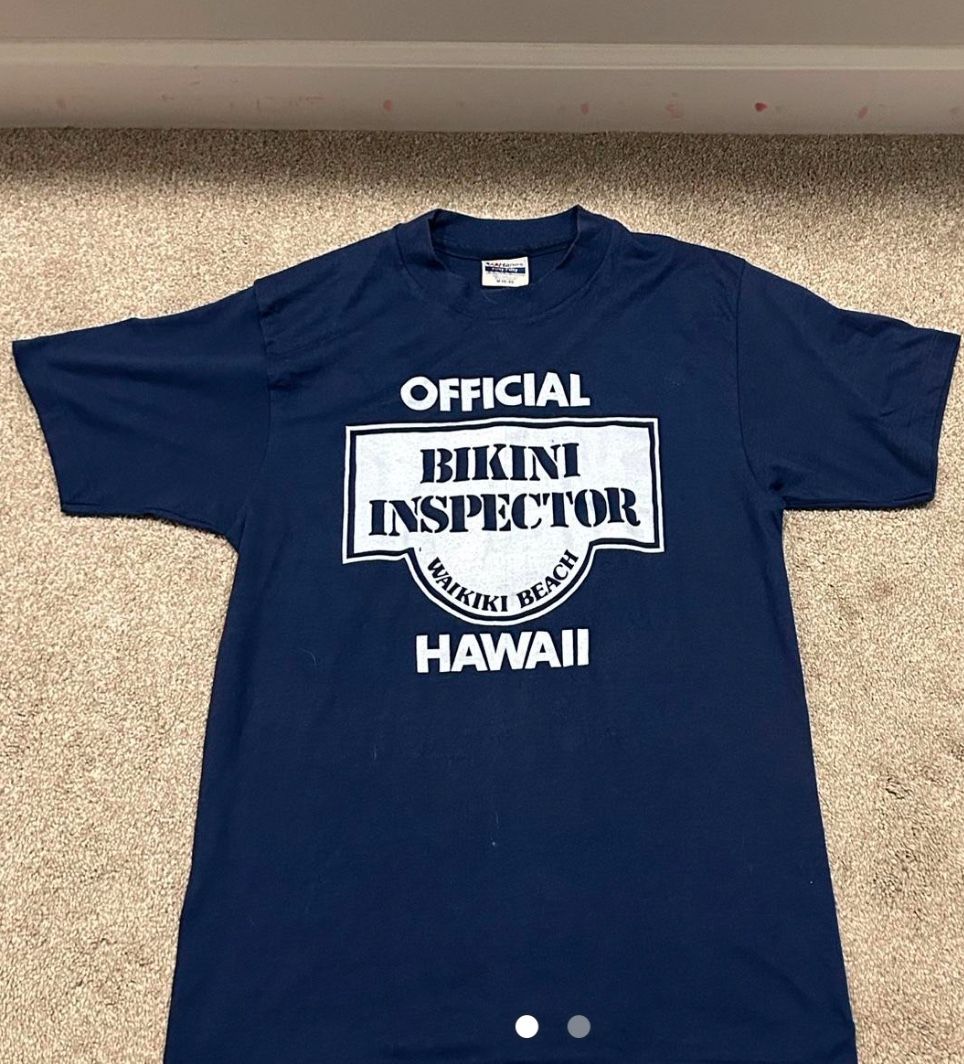 Navy Official Bikini Inspector Tee Shirt From The 80s