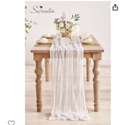 13 Foot White Gauze Tablecloth (2 Count)