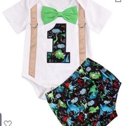 Dinosaur Birthday Cake Smash Outfit For Party