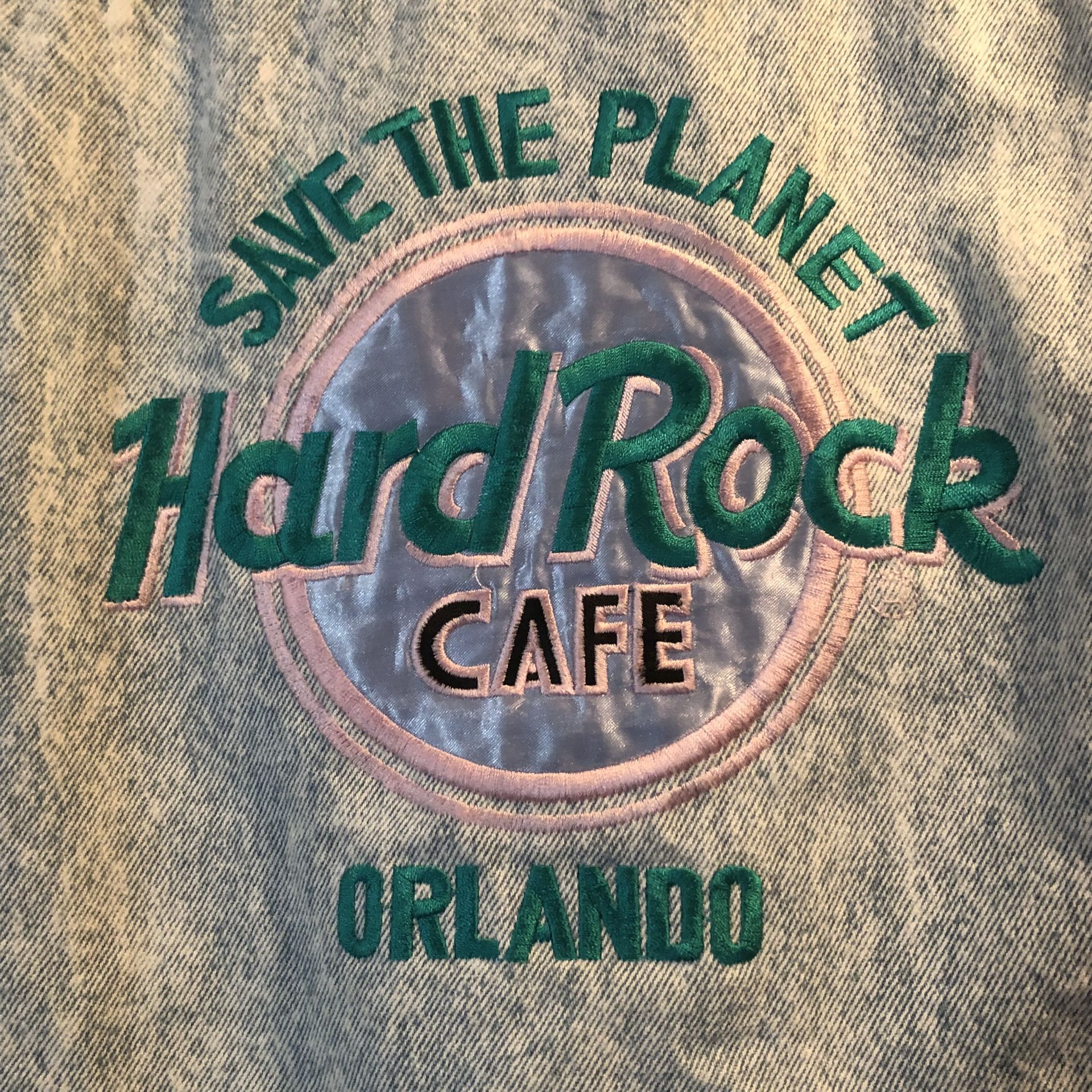 Woman’s Hard Rock Cafe Orlando Blue Jean Jacket Size Small