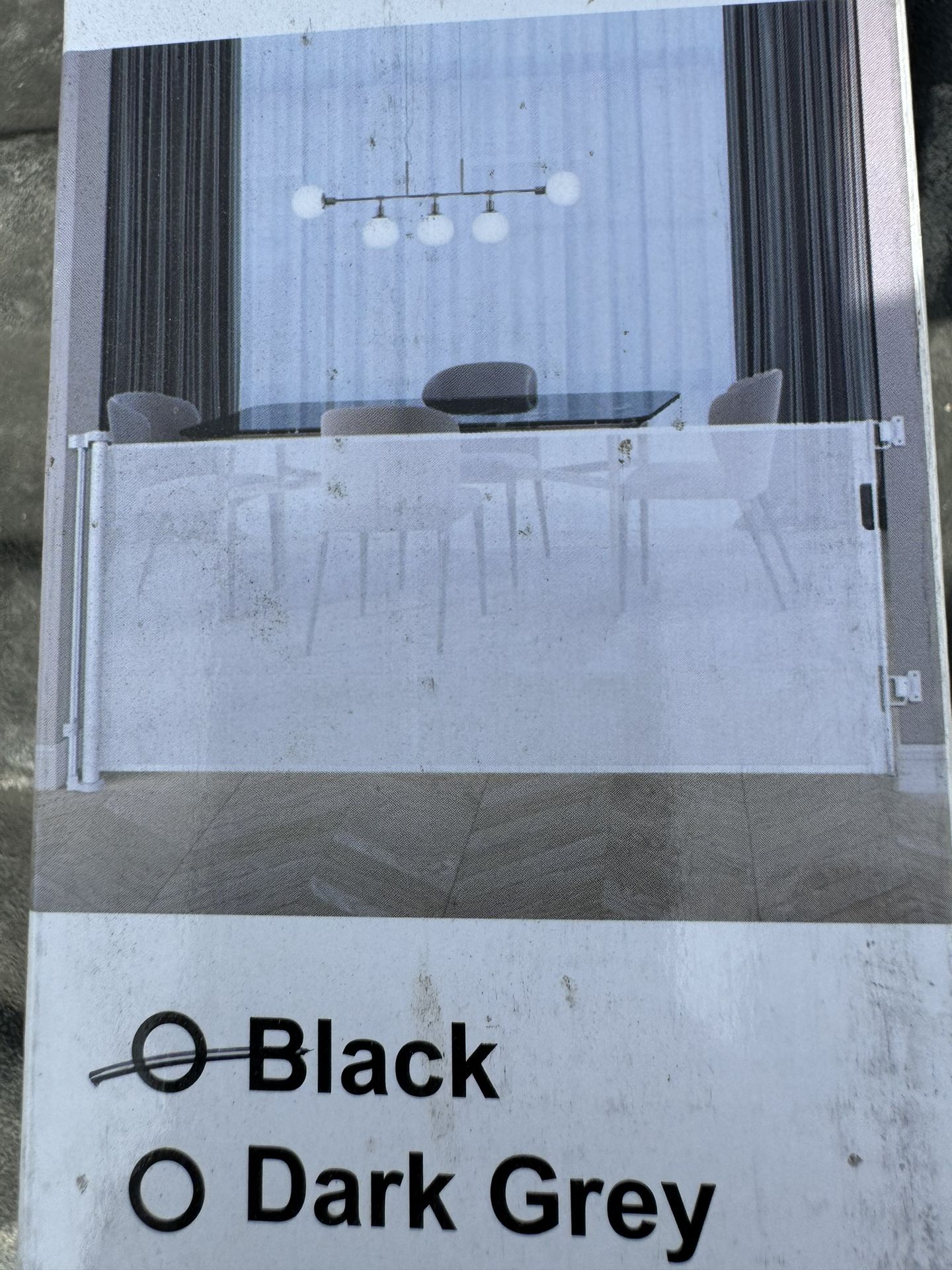 Black Retractable baby gate For Doorways, Hallways, Bottom Of Stairs