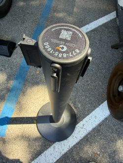 Black Crowd control stanchion