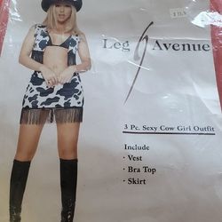Halloween Cow Girl Size Small