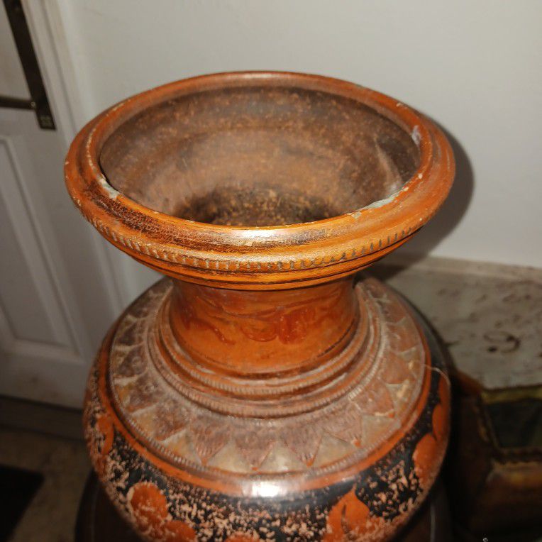 Vintage Clay Vase Large