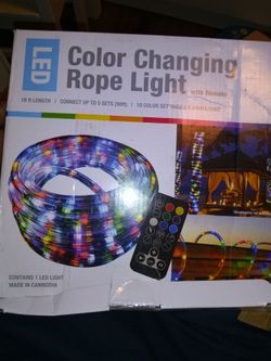 LED color changing rope light