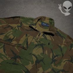 Polo Ralph Lauren Quarter-Zip Sweater Men's Size S Camouflage Estate Rib Cotton