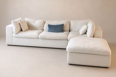 Luxe White sectional sofa