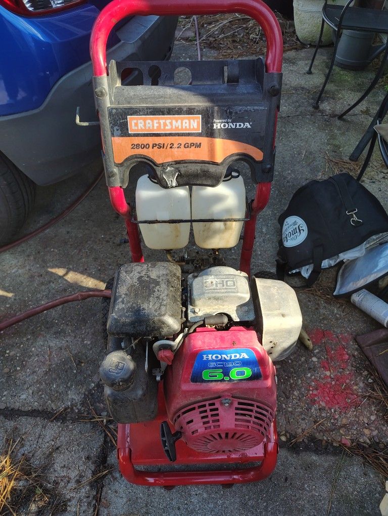Craftsman Pressure Washer with Honda 6.0 Motor/ 2800 PSI