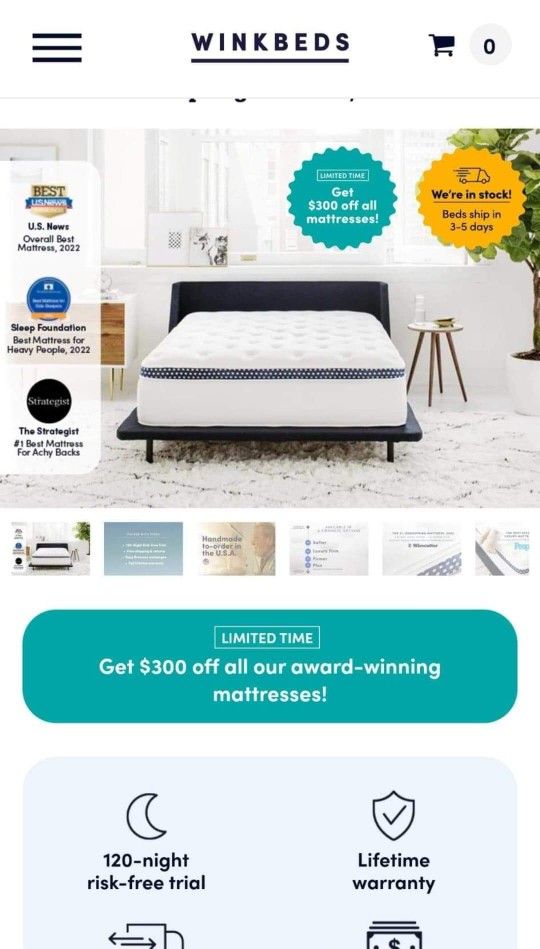 King Size Mattress.  Brand Winkbeds  CLEARANCE.   Colchòn Tamaño King Marca Winkbeds. LIQUIDACION!