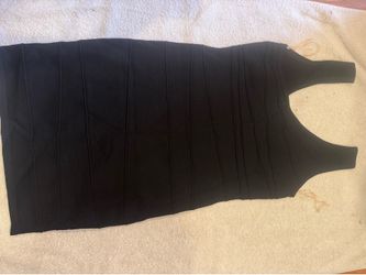 Black simple lined dress