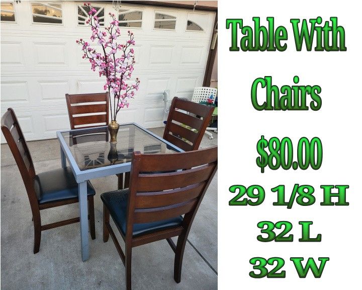 Table With 4 Chairs