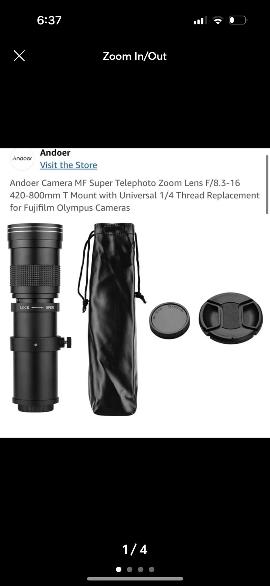 Camera Telephone Zooms Lens