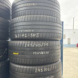 245/50/19 Michelin 4 Used Tires Installed And Balanced