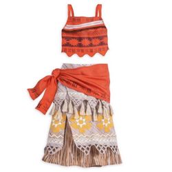 Kids Disney Moana Halloween Costume Dress, M 7-8