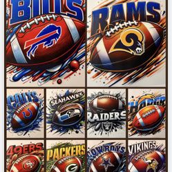 Rams Bills 49ers Seahawks Heat Transfers