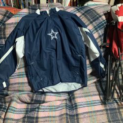 Cowboys Reebok Windbreaker Size Youth XL