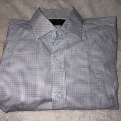 Polo Ralph Lauren Men's Long Sleeve Button-Up Size 16-35 100%cotton Blue Plaid 