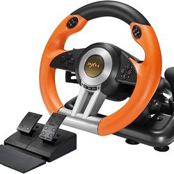 PXN V3II PC Racing Wheel, USB Car Race Game Steering Wheel with Pedals for Windows PC/PS3/PS4/Xbox One/Nintendo Switch