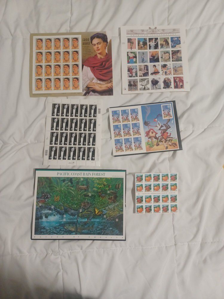 6 Sheets of 1999 & 2000 Stamps - New