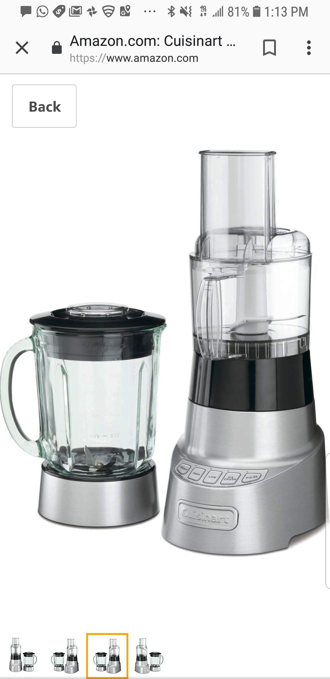 Cuisinart Deluxe Blender and Food Processor