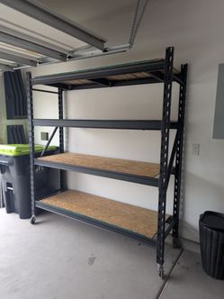 Metal storage shelving