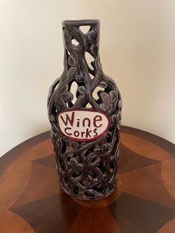 Ceramic Wine Cork Holder Bottle